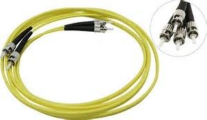 ST to ST Duplex Singlemode Fiber Optic Patch Cord with 2.0mm PVC Jacket for Multimedia Usage