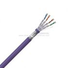 F / FTP CAT 6A BC PVC CMR CAT6A Cable Computer Network Cable In Gray Jacket