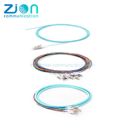Aqua Multimode Fiber Optic Pigtail Connector OM4 50/125 with 900μm Tight Buffer for High-Speed Networks