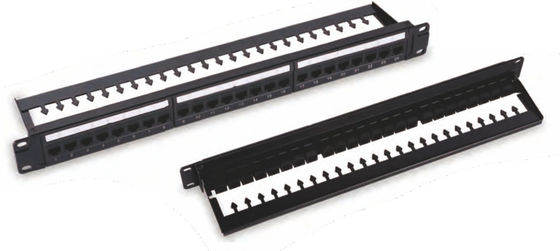 48 Ports 1U Rackmount Patch Panel for Data Center with Cat5e/Cat6 Compatibility
