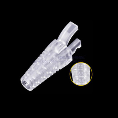 Slimline Clear Modular Plug Boot with Pull-tab Compatibility for Cat6A and Cat5e Connectors