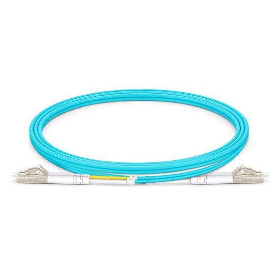 LC/UPC to LC/UPC Duplex OM4 Multimode Fiber Optic Patch Cord with PVC Jacket