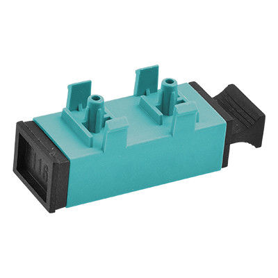 SC OM3 With Legs Fiber Optic Adapter Coupler with ≤ 0.2dB Alternating Loss Ceramic or Metal Sleeve and Wide Operating Temperature
