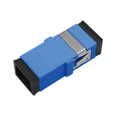 SC UPC SX Fiber Optic Adapter Without Flange with Metal or Plastic Frame and Ceramic or Metal Sleeve