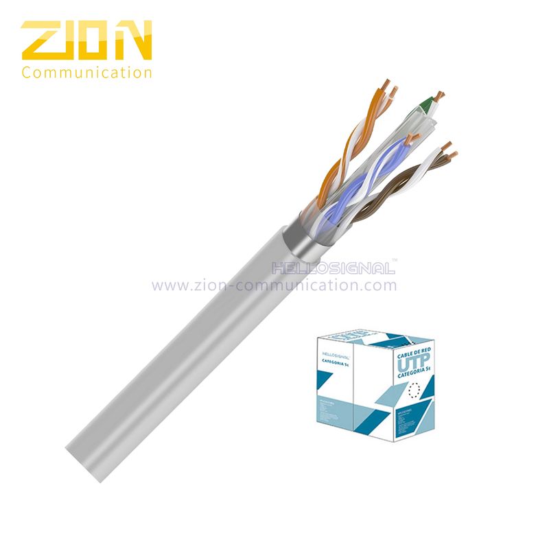 F / UTP Cat6 Cable BC PVC CM Twisted Pair Installation In White Jacket