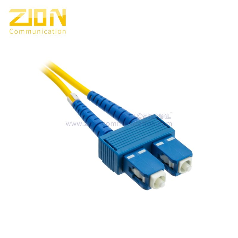 SC to SC Duplex Fiber Optic Patch Cord 9/125 μm Singlemode with PVC or LSZH Jacket for Terminal Box