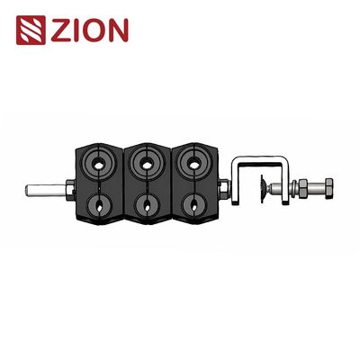 Einfache Kabelklemme 6-fach für 3x(4,8–7)+3x(10–15)mm Kabel