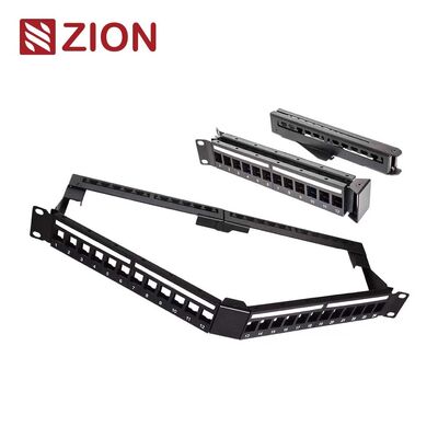 1 HE, 24 Ports, ungeschirmtes, faltbares, leeres Patchpanel